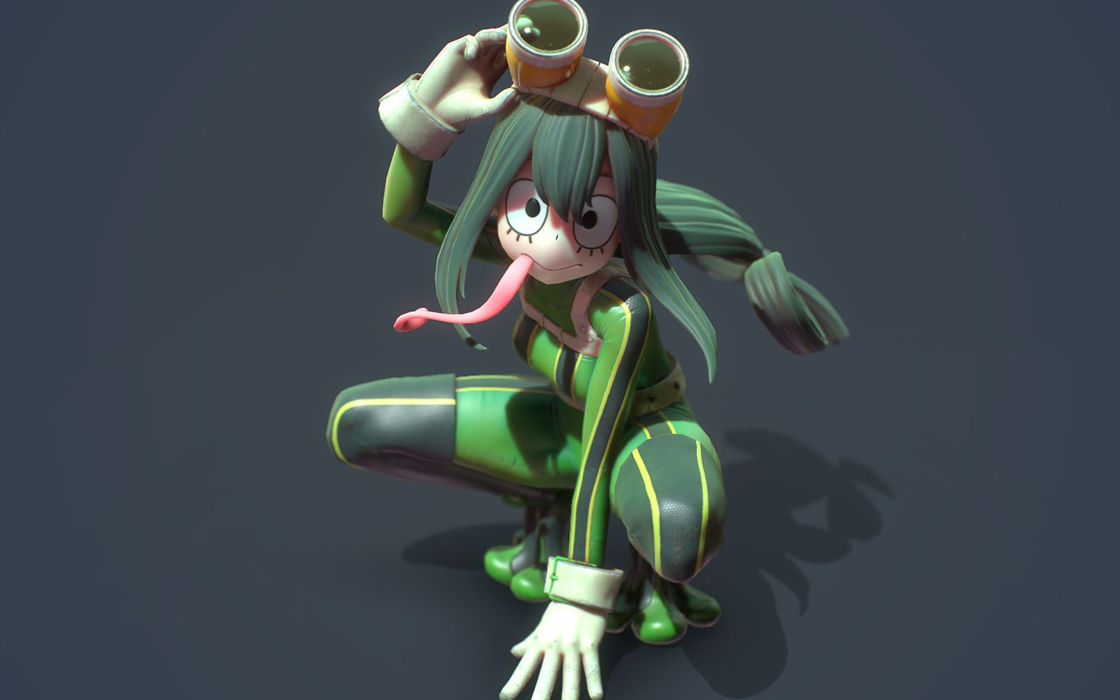 zbrush进阶:角色雕刻,我的英雄学院"蛙吹"小姐姐角色雕刻