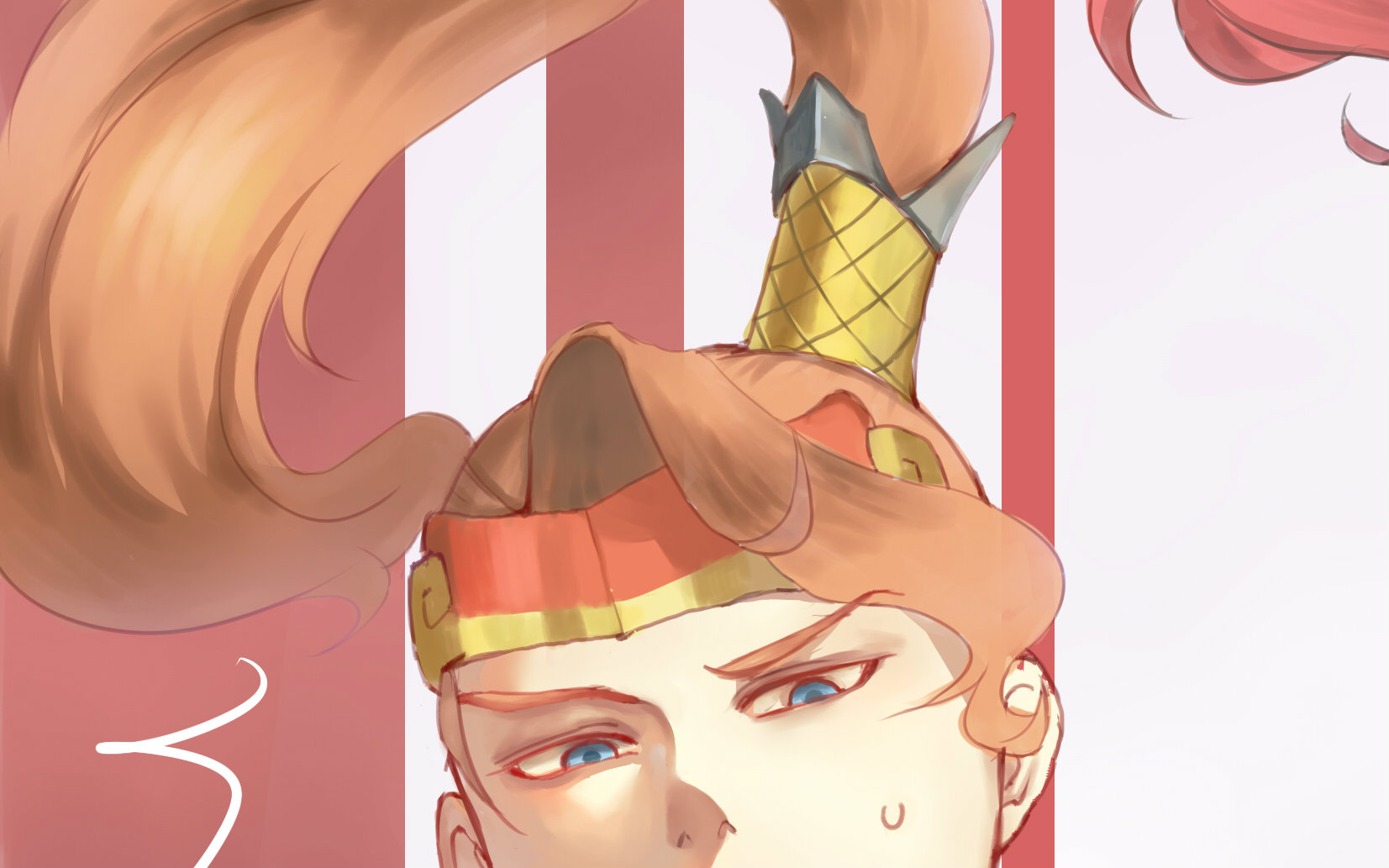 【板绘】王者荣耀 韩信x花木兰 (自制cp哦呵呵)