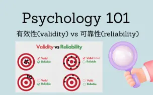 Psychology101|有效性 (Validity) vs 可靠性 (Reliability)