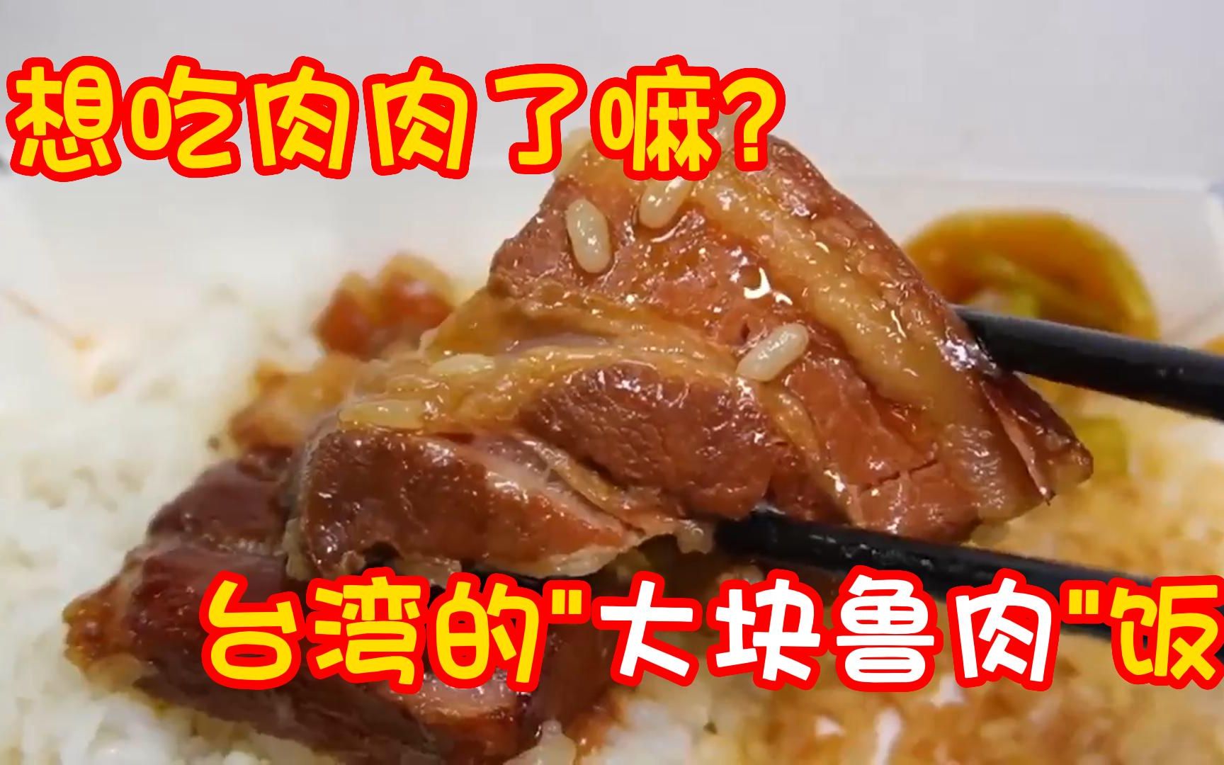 这肉好大块,你确定这是鲁肉饭?来看看台湾60年老店的鲁肉饭.哔哩哔哩bilibili