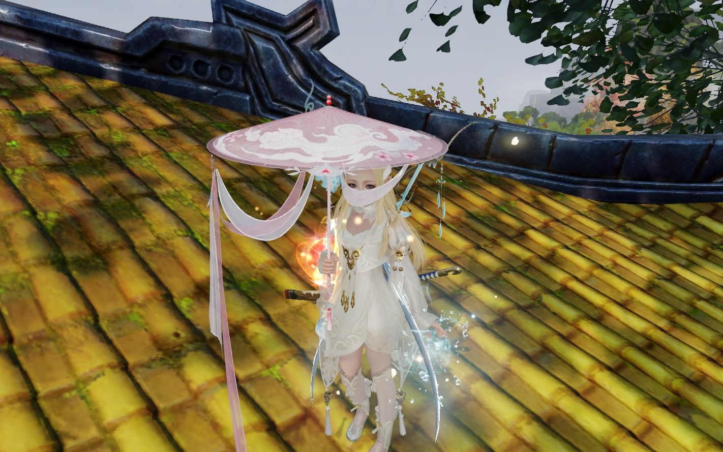 【剑网3】曲云传挂件伞[舞云飞] 雪月交辉 秀萝动作展示_哔哩哔哩 (゜