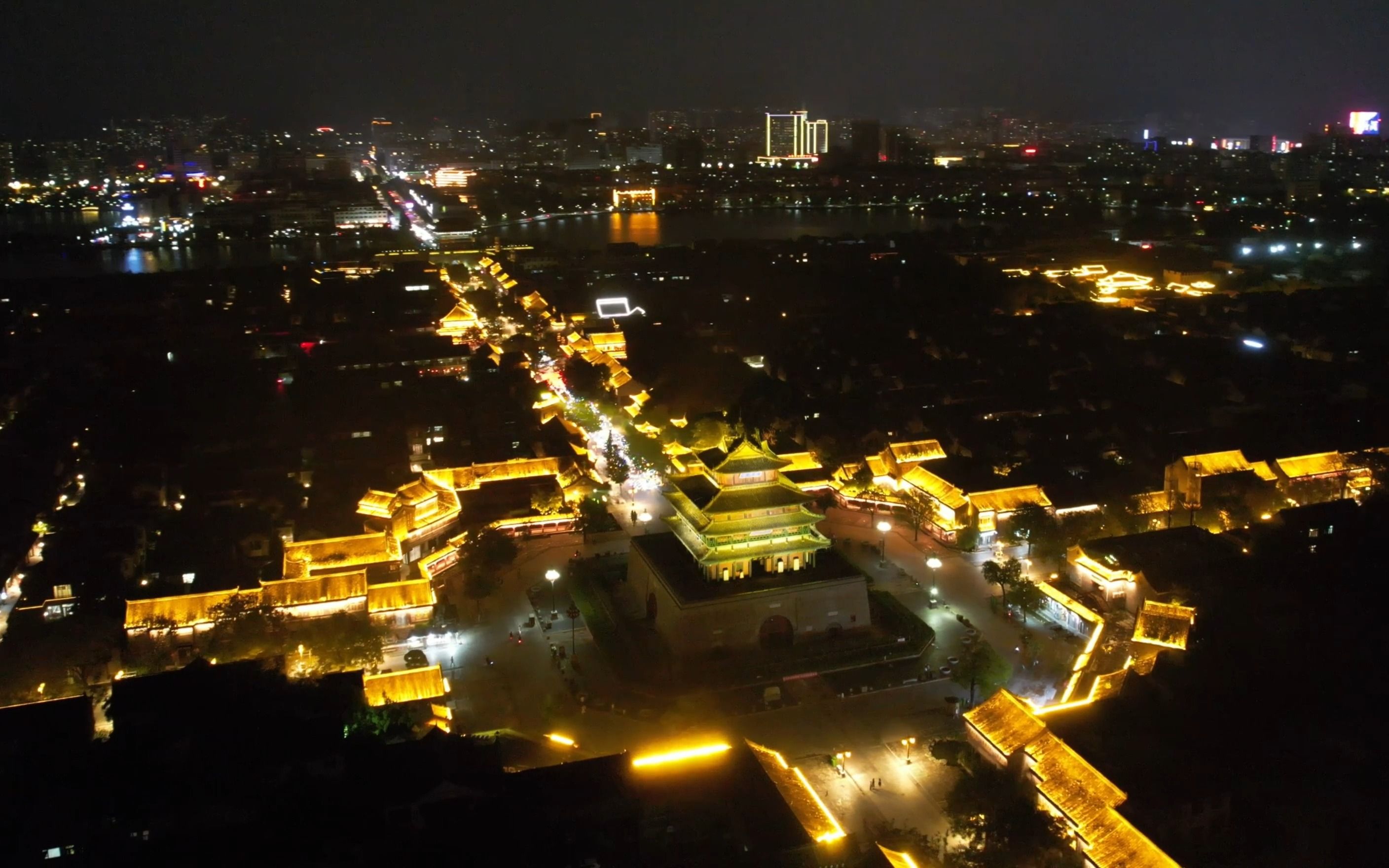 聊城古城 夜景图片