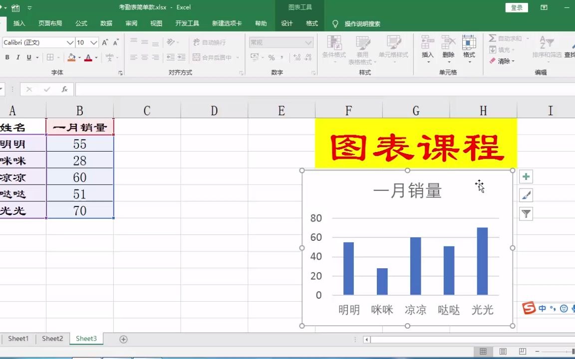 29集 | Excel零基础插入图表课程,增加数据不用重新插入!哔哩哔哩bilibili