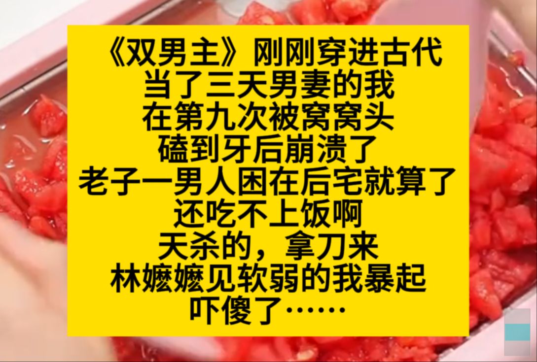 双男主 刚穿进古代,当了三天男妻的我,在第九次被窝窝头磕到牙后,终于崩溃了,男妻就算了,还吃不上饭啊……小说推荐哔哩哔哩bilibili