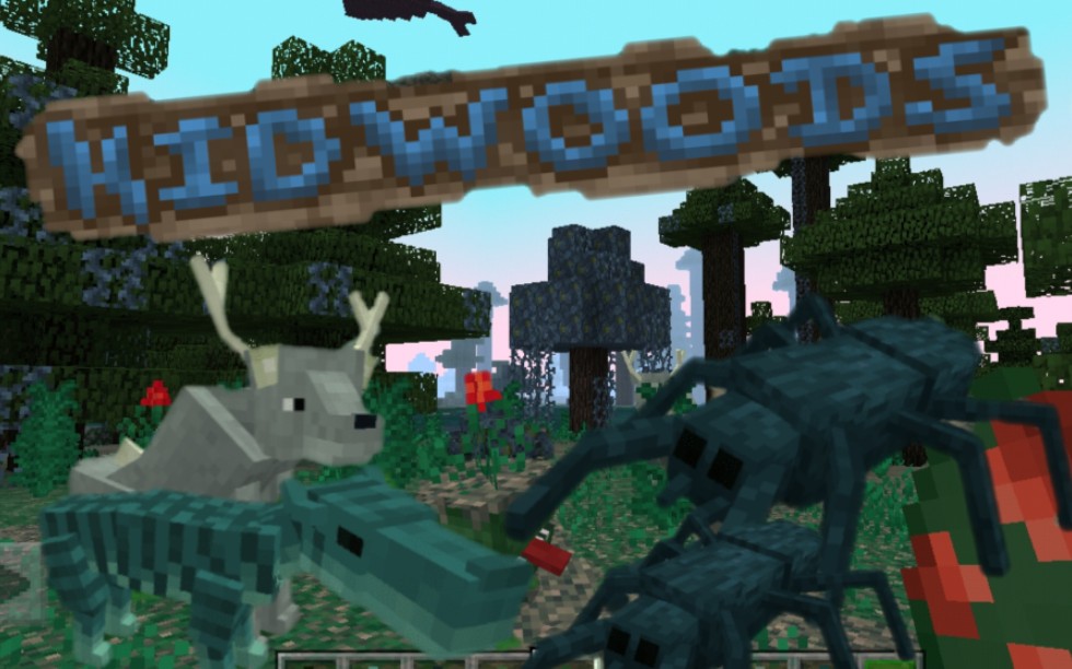 [图]【Minecraft BE 模组介绍】HIDWOODS—失落森林大型addon介绍 【全新维度】 【火箭登陆仓？】 【超多矿石&材料】