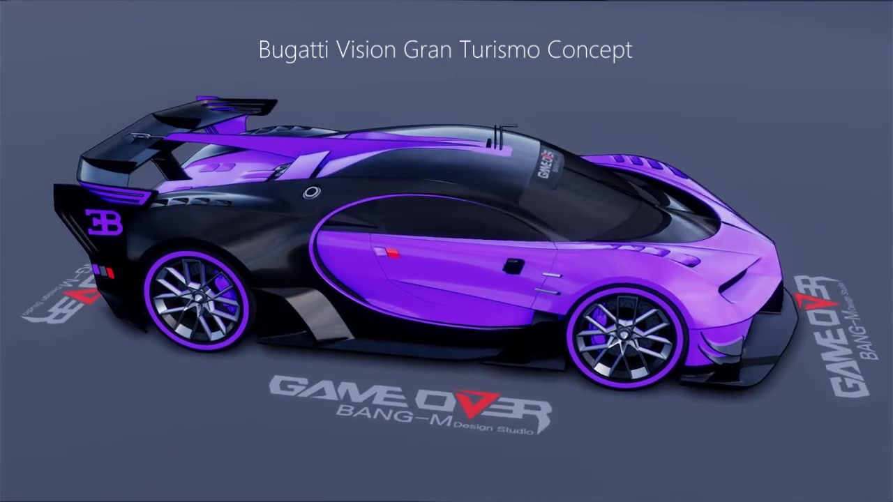 布加迪变色涂装高清欣赏bugatti vision gran turismo concept
