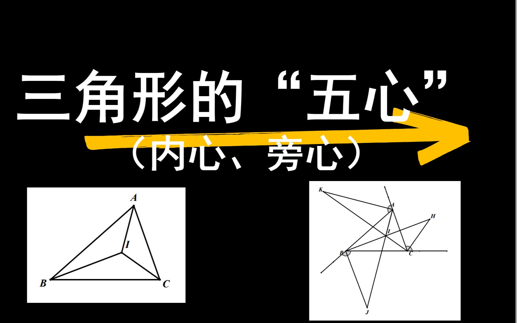 【七下数学】三角形五心1:内心、旁心#三条角平分线为什么交于同一个点哔哩哔哩bilibili