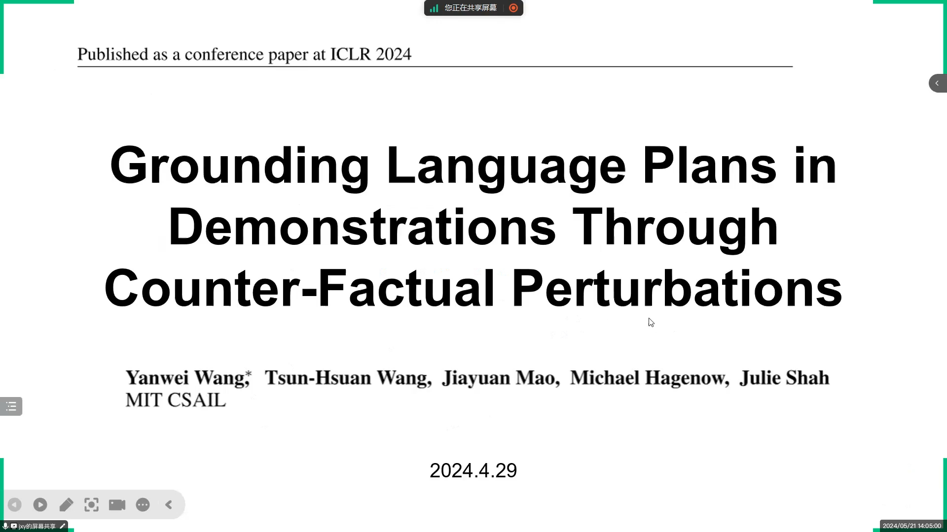 language plans in demonstrations through counterfactual