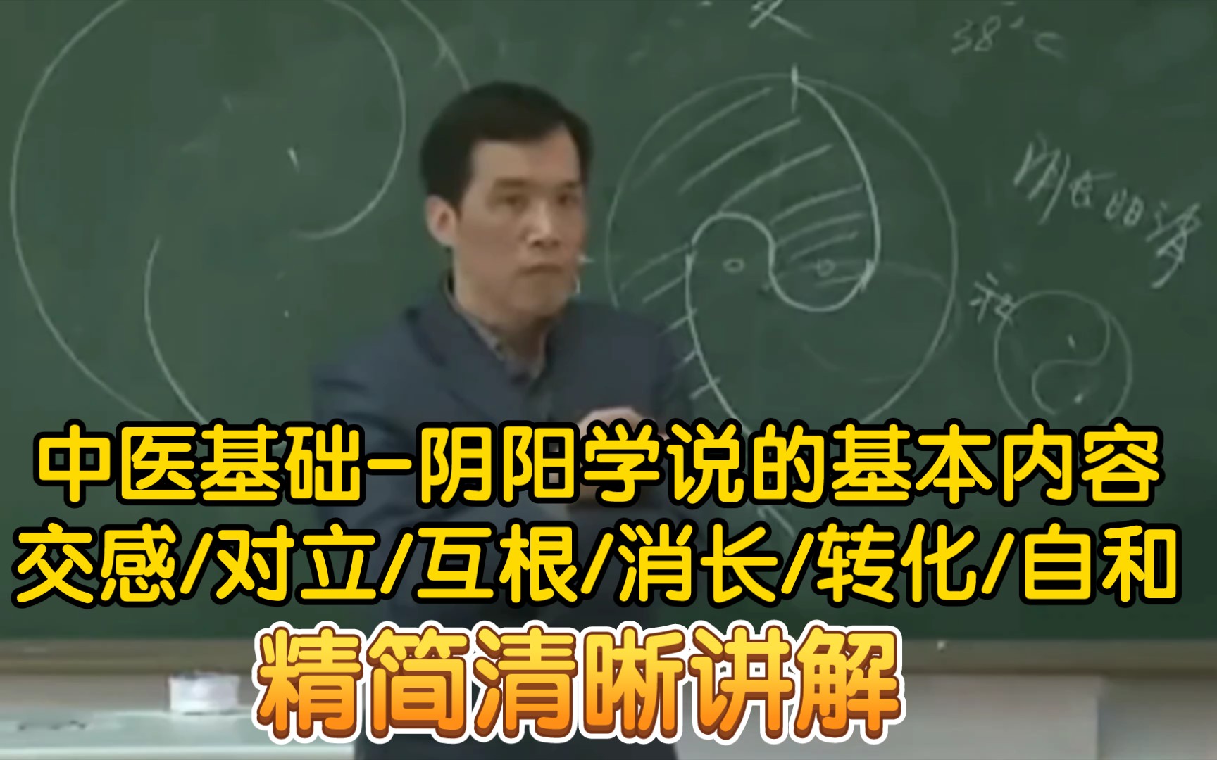 [图]【中医基础】扫盲式学习，易听明白的讲解，关于中医基础之阴阳学说的基本内容：阴阳交感与互藏、对立制约、互根互用、消长、转化、自和与平衡