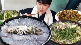 DaePyeong mukbang 生河豚片 4K高清