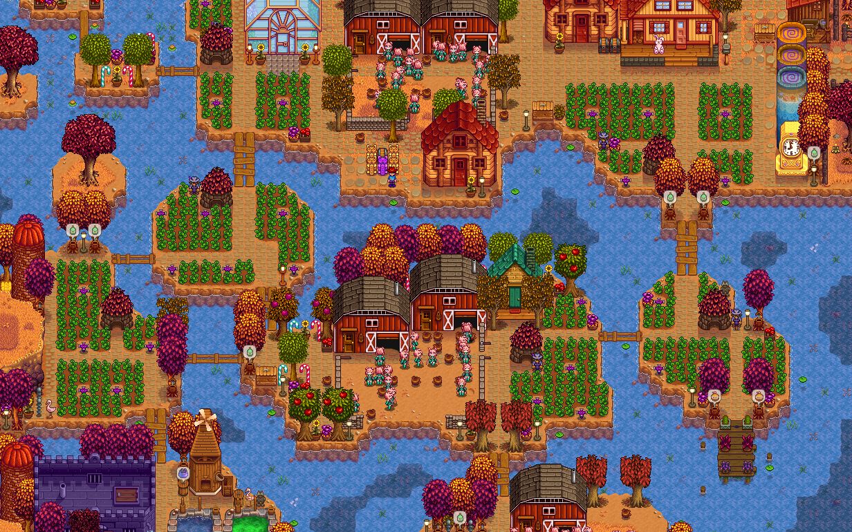 【星露谷物语】河流农场布局展示喔~~好看又实用~~(片头片尾有全景