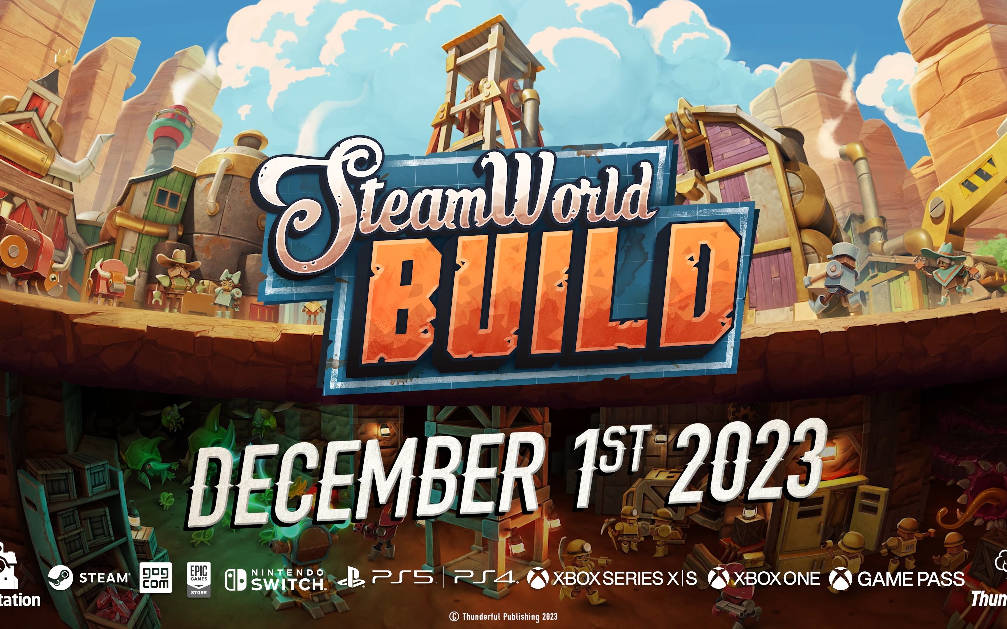 《蒸汽世界 建造》发售日期预告片,定于2023年12月1日全平台发行