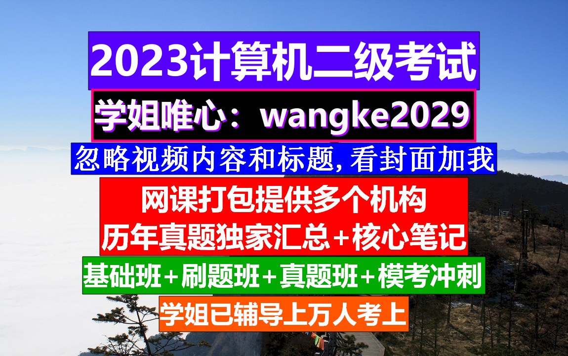 计算机二级考试,计算机二级什么水平,计算机二级自学哔哩哔哩bilibili