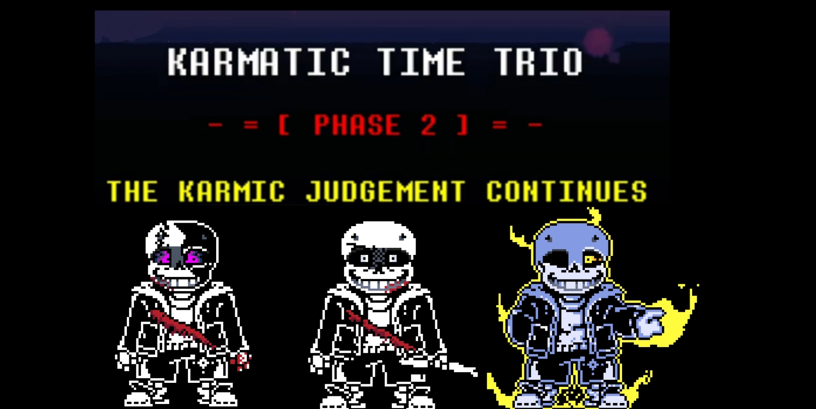 [三重因果报应 二阶段]karmatic time trio phase 2 -曲绘练习