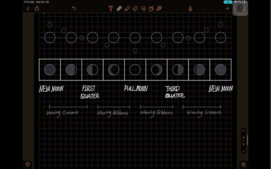 画个Moon Phases/月亮周期 (from考前恶补天文学及各科知识的我…)哔哩哔哩bilibili