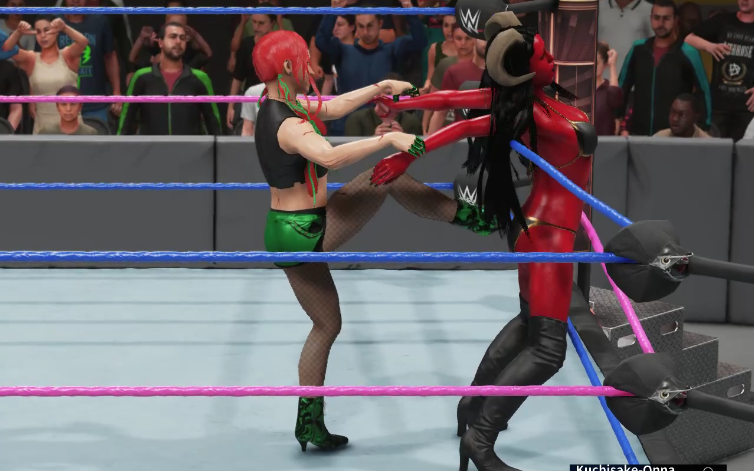 [图]地狱恶魔女复活重回极限法则赛战场恶魔女的极限法则赛WWE2K19