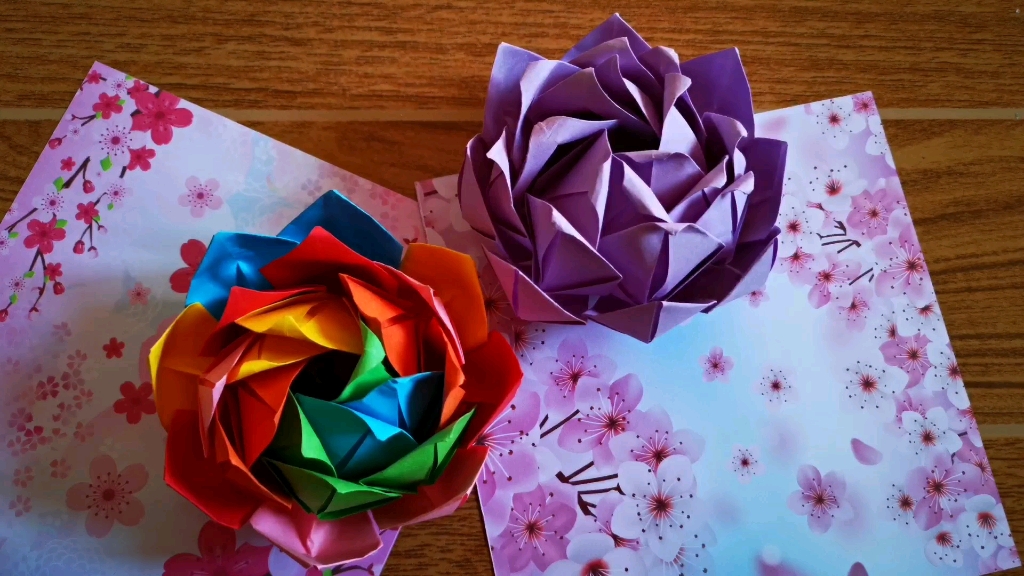 【折纸】彩虹花