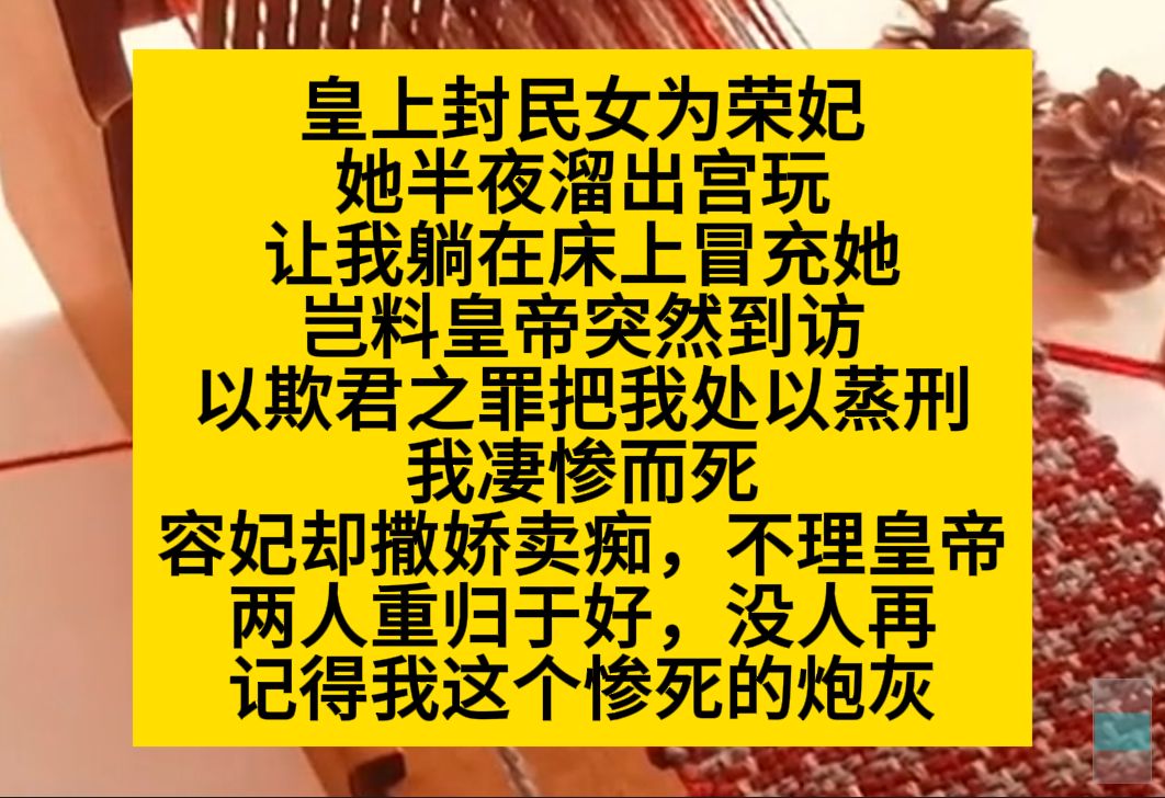 皇上封民女为荣妃,她半夜溜出去玩,让我冒充她,结果我被处亖,可他和皇帝继续相亲相爱……小说推荐哔哩哔哩bilibili