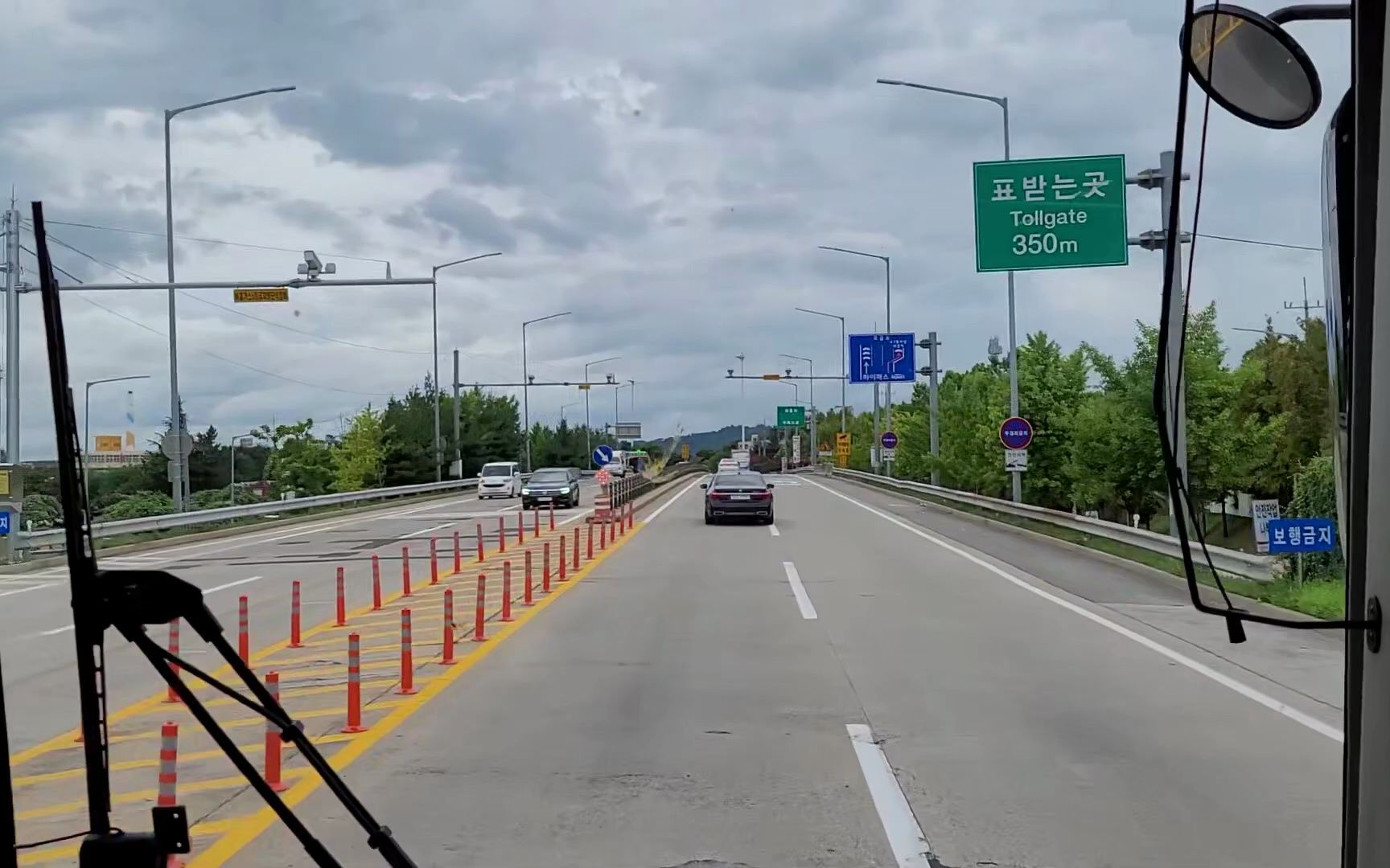 【韓国】東洋高速バス 京釜高速道路欧米→首尔ソウルバス走行映像
