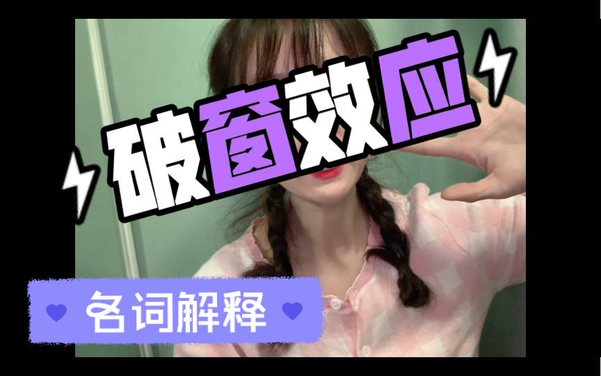 【名词解释】破窗效应哔哩哔哩bilibili