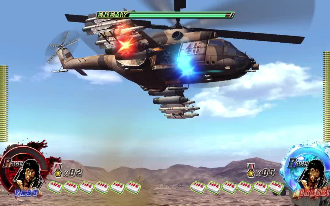 sega光枪射击游戏-2008《rambo》第一滴血双人一命全流程通关