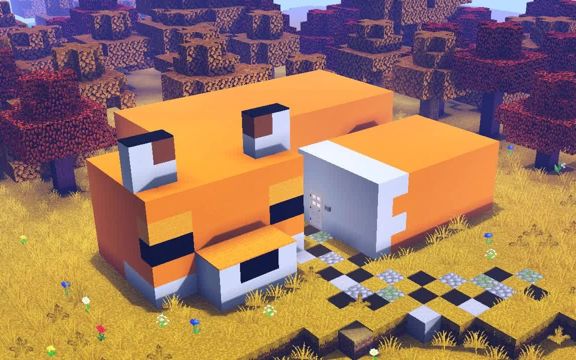 【minecraft建筑教程】制作一个可爱的狐狸屋