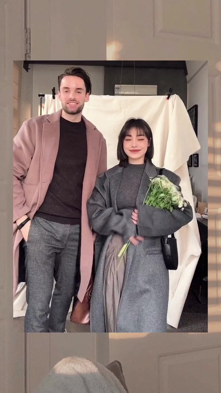 26cm身高差中英情侣一周穿搭