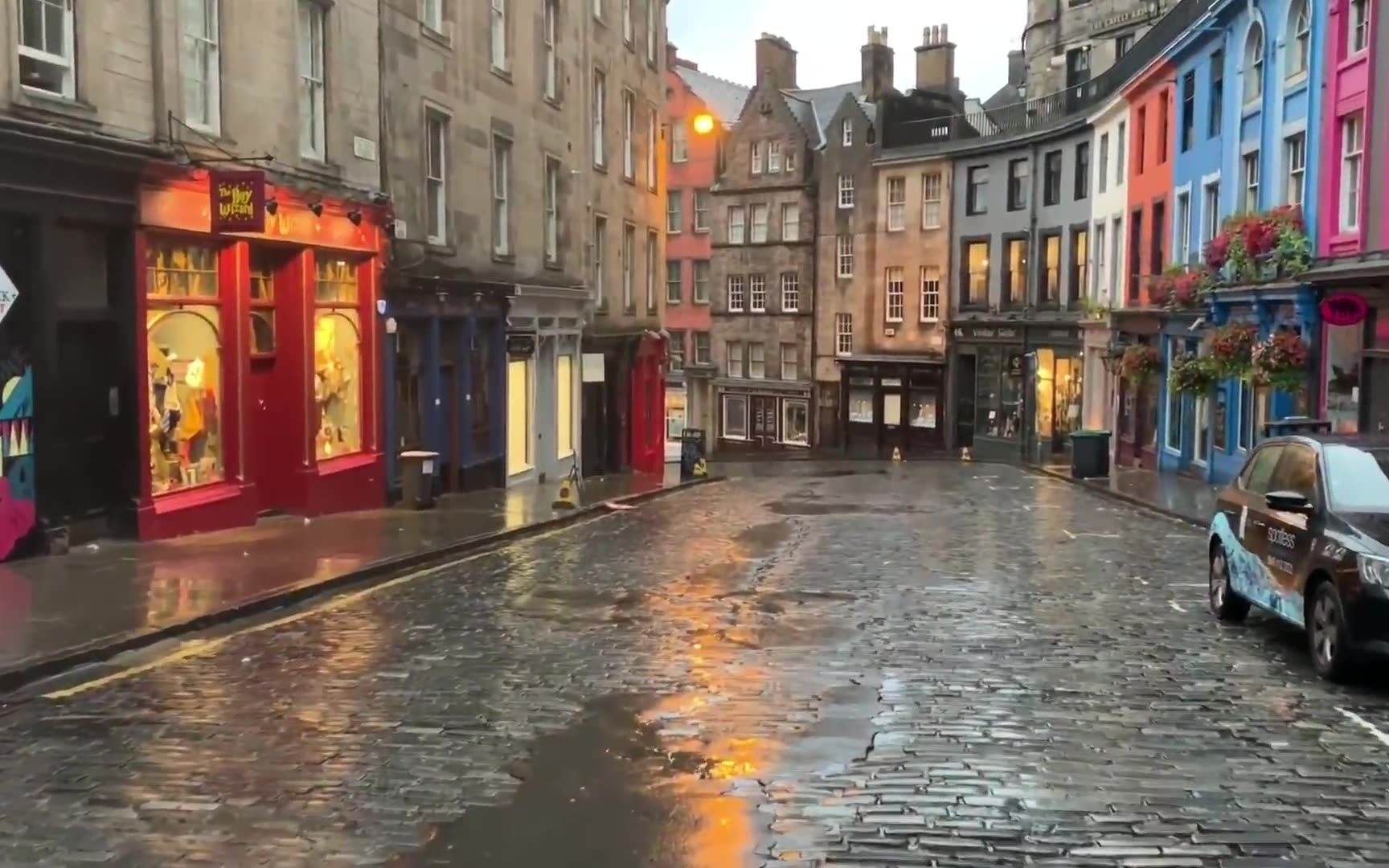 scotlandwalksedinburgh雨中漫步英国第二大旅游城市苏格兰爱丁堡