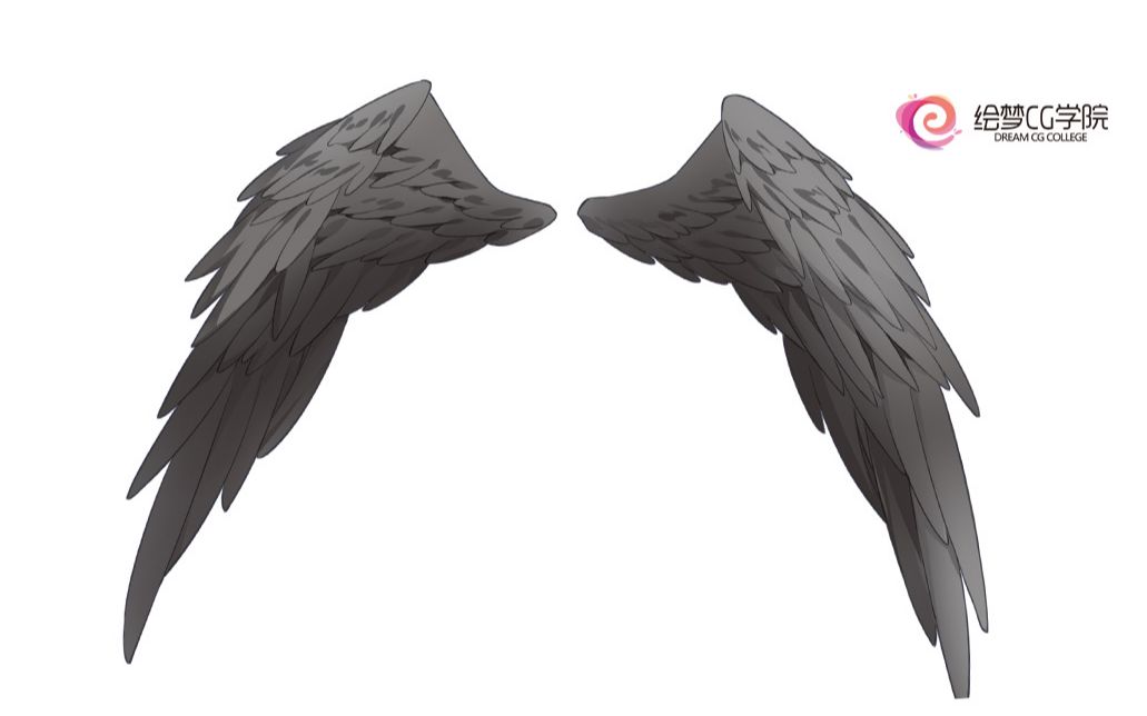 绘梦cg学院教你用sai给翅膀上色香油米团