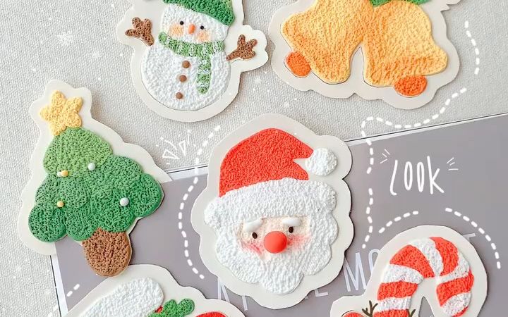 超轻粘土教程|圣诞90氛围感书签92～超简单～|教程来啦～赶快动手