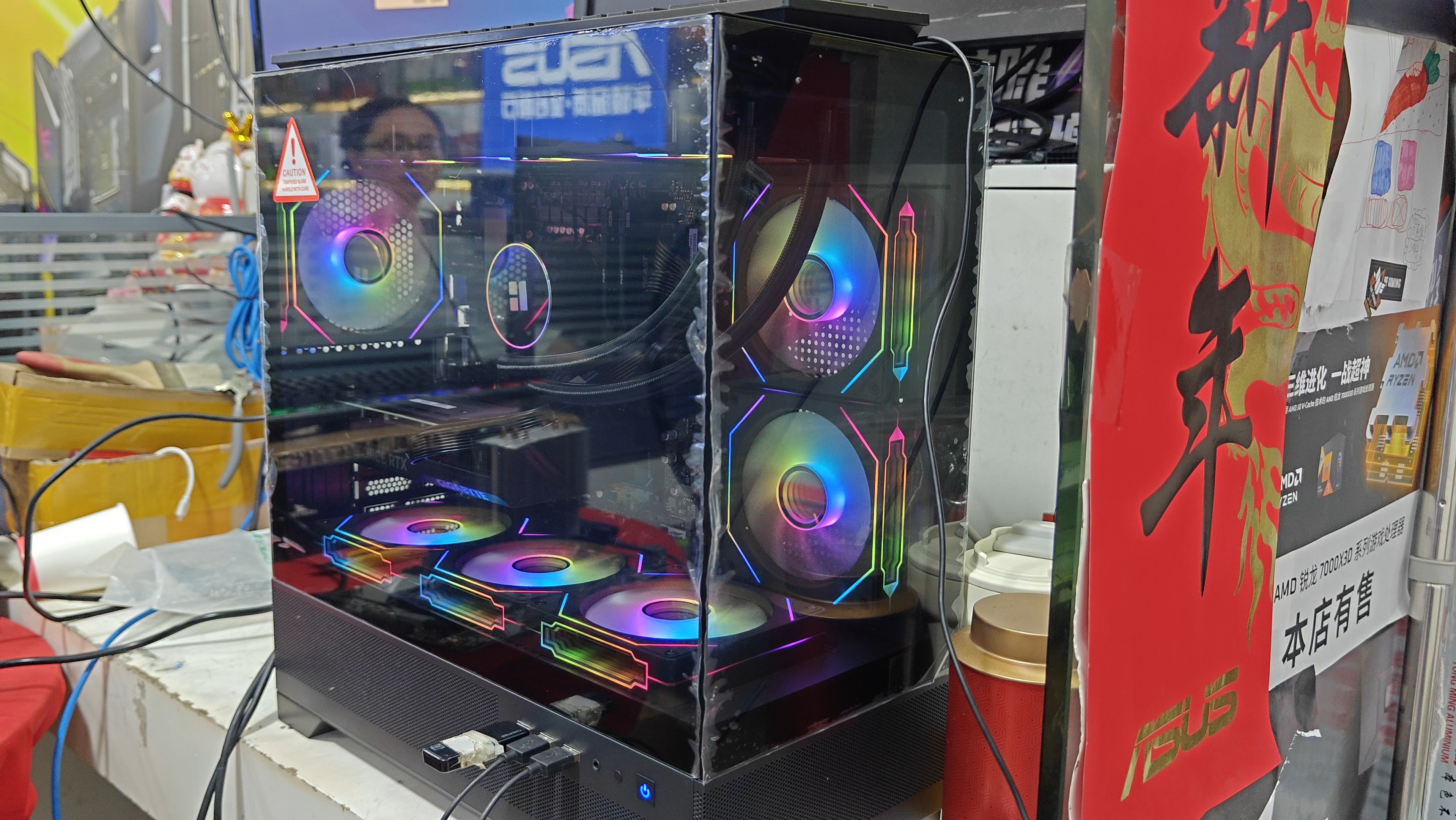 华硕(asus)全家桶 i5 13400f/12400f/rtx 4060ti游戏台式组装电脑主机