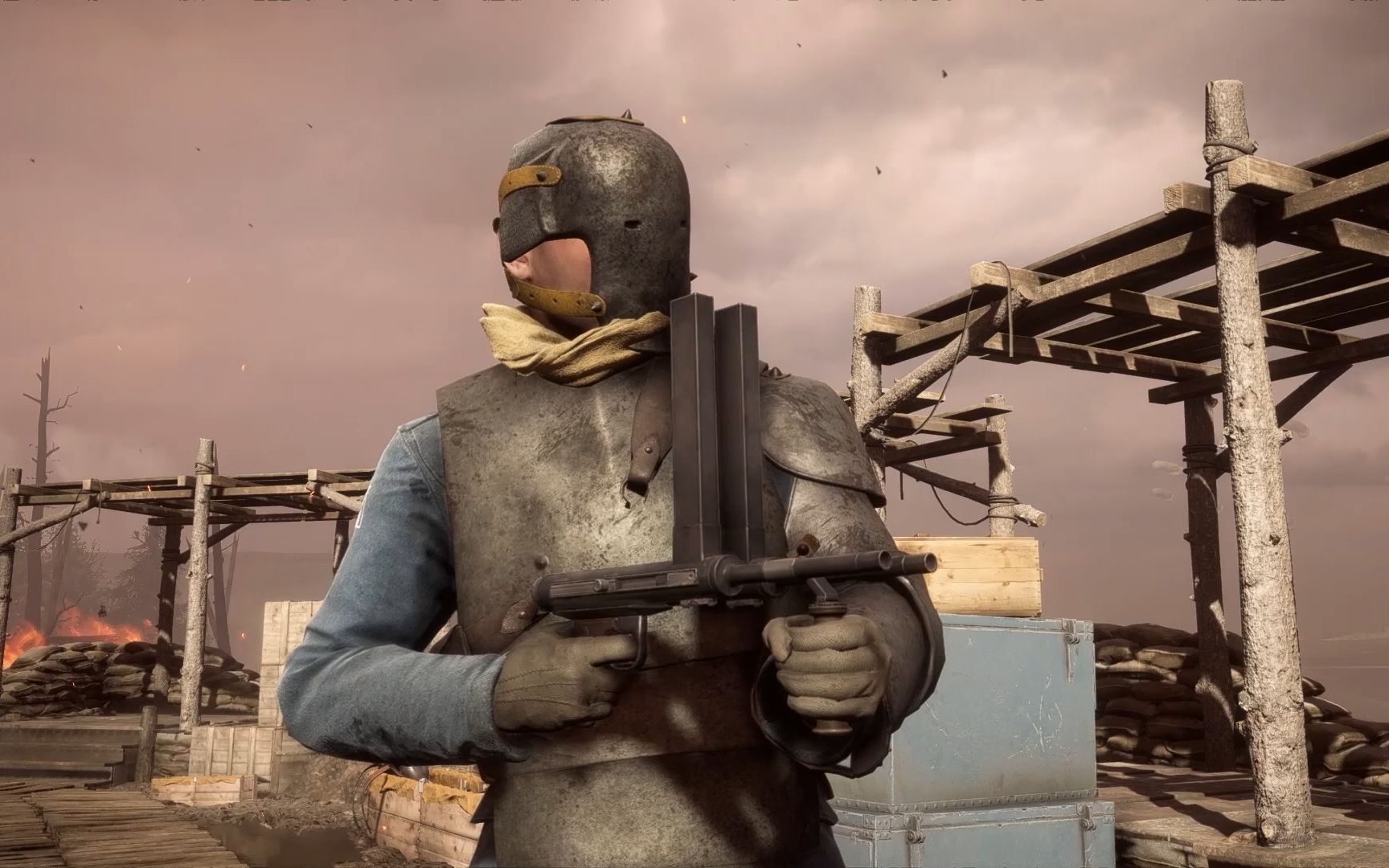 战地1双管冲锋枪第三人称射击视角