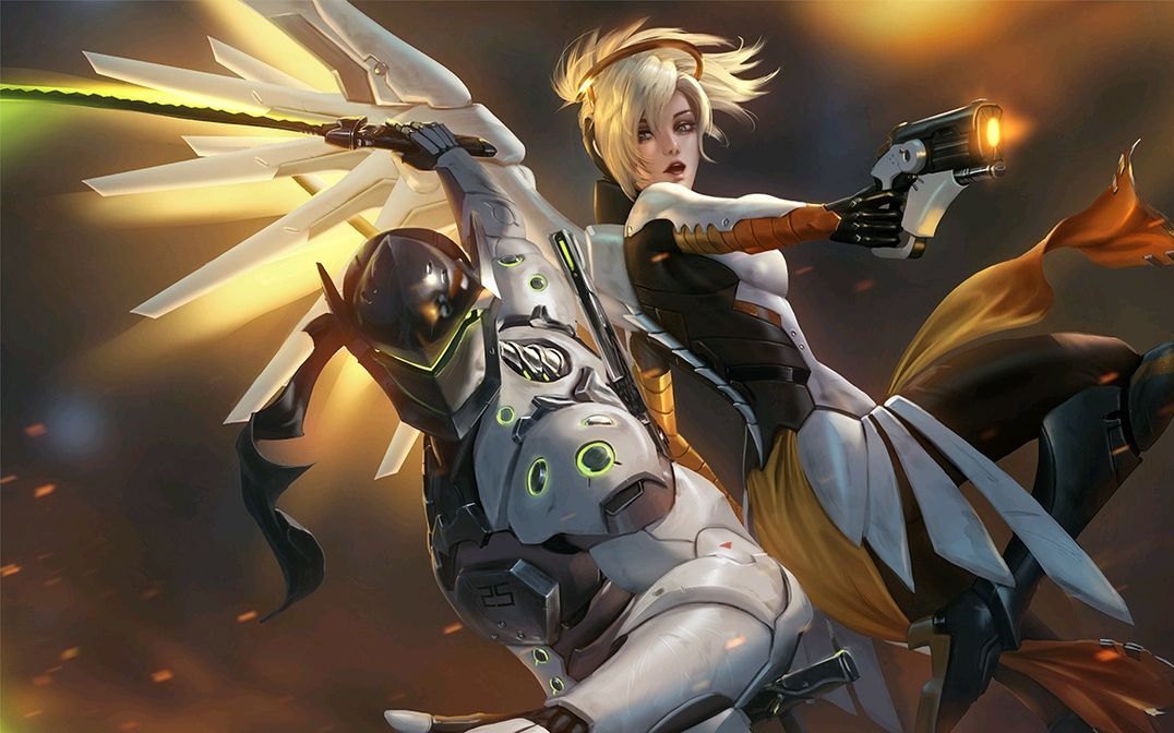 【源氏x天使】ow2之第一次和女友单挑_网络游戏热门视频