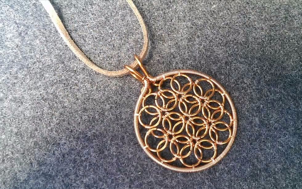 绕线教程-生命之花吊坠(材料见简介)_哔哩哔哩 (゜-゜)つロ 干杯