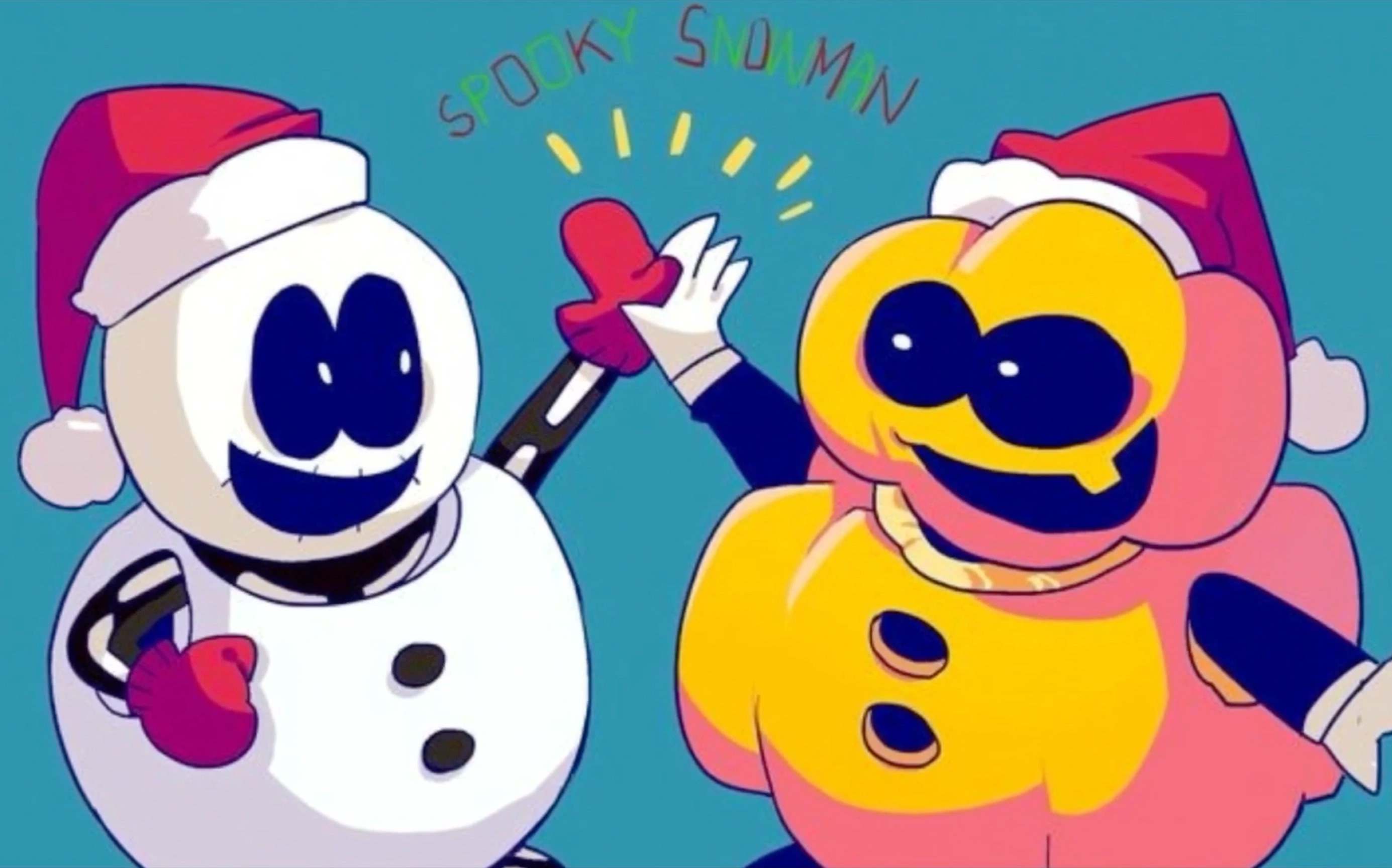 【fnf/恐怖月 同人图合集】skid&pump_哔哩哔哩_bilibili