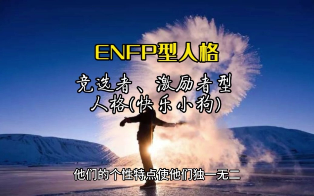 ENFP型人格(竞选者),通常被描述为充满活力、富有想象力、具有创造力和灵活性.哔哩哔哩bilibili