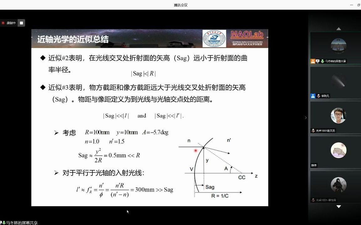 [图]2020.8.5薄透镜成像，近轴光学（下）