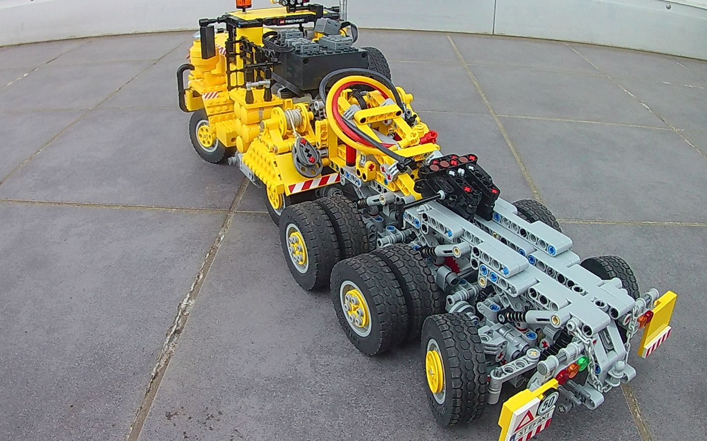 oshkosh m911 重型六轴模块化拖车 lego乐高 technic科技/机械 moc