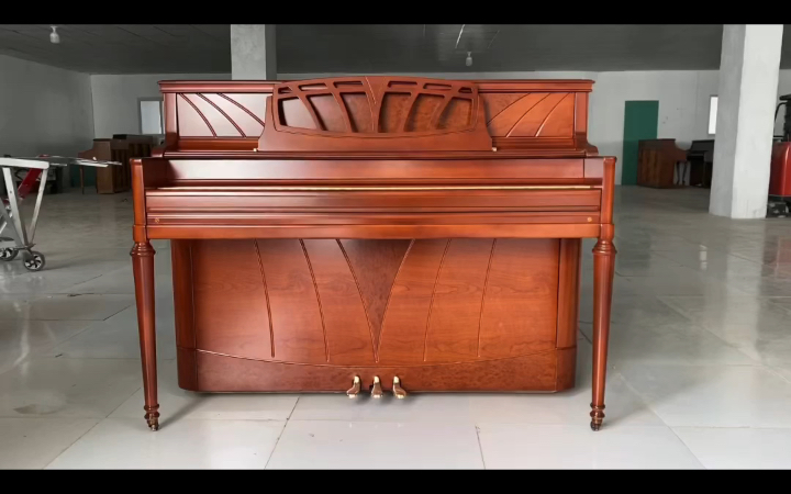 英昌yc-110,很好的书房琴,欧式复古钢琴原木色天然树疤,超高颜值,值得