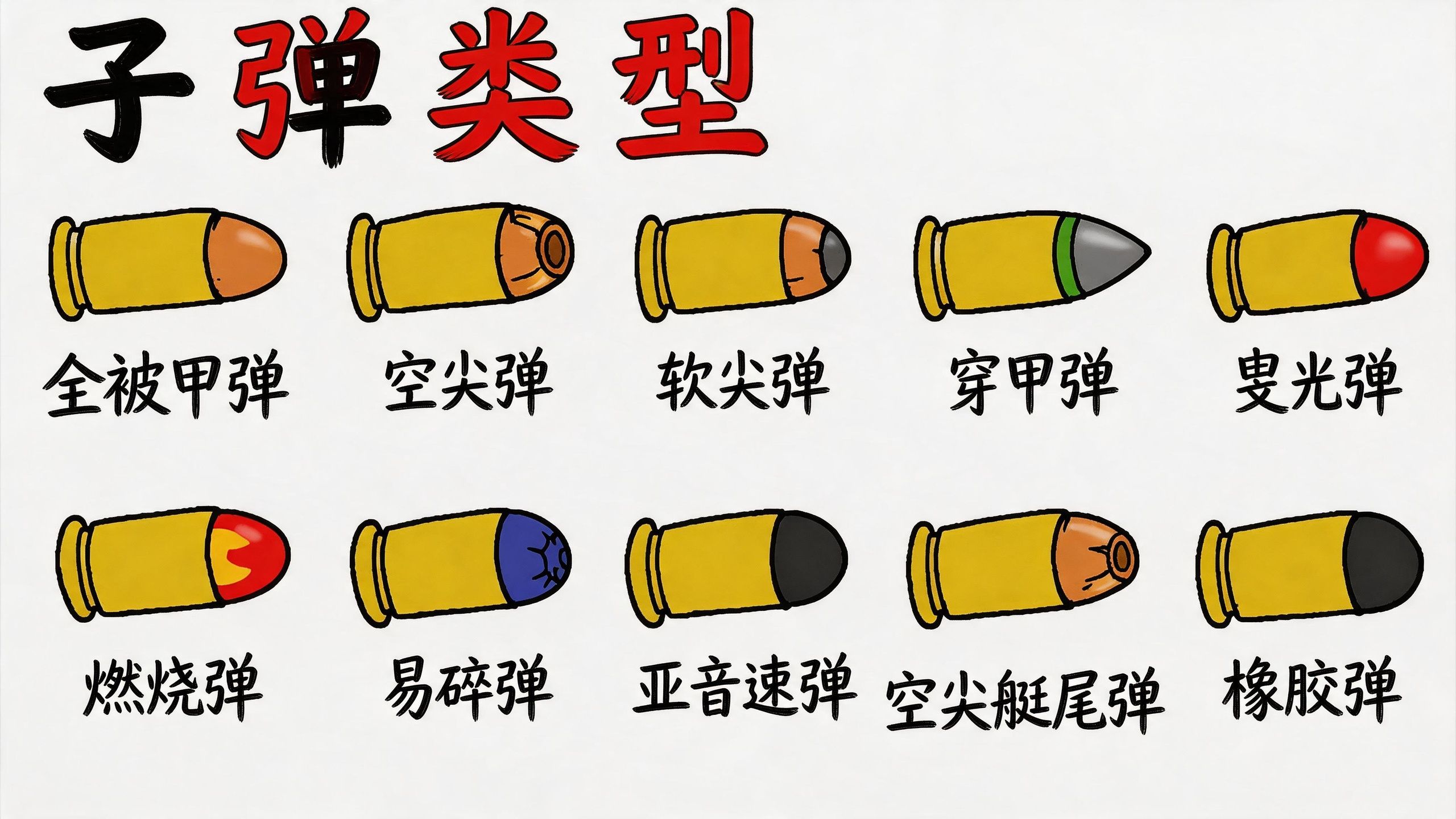 13分钟子弹种类详解