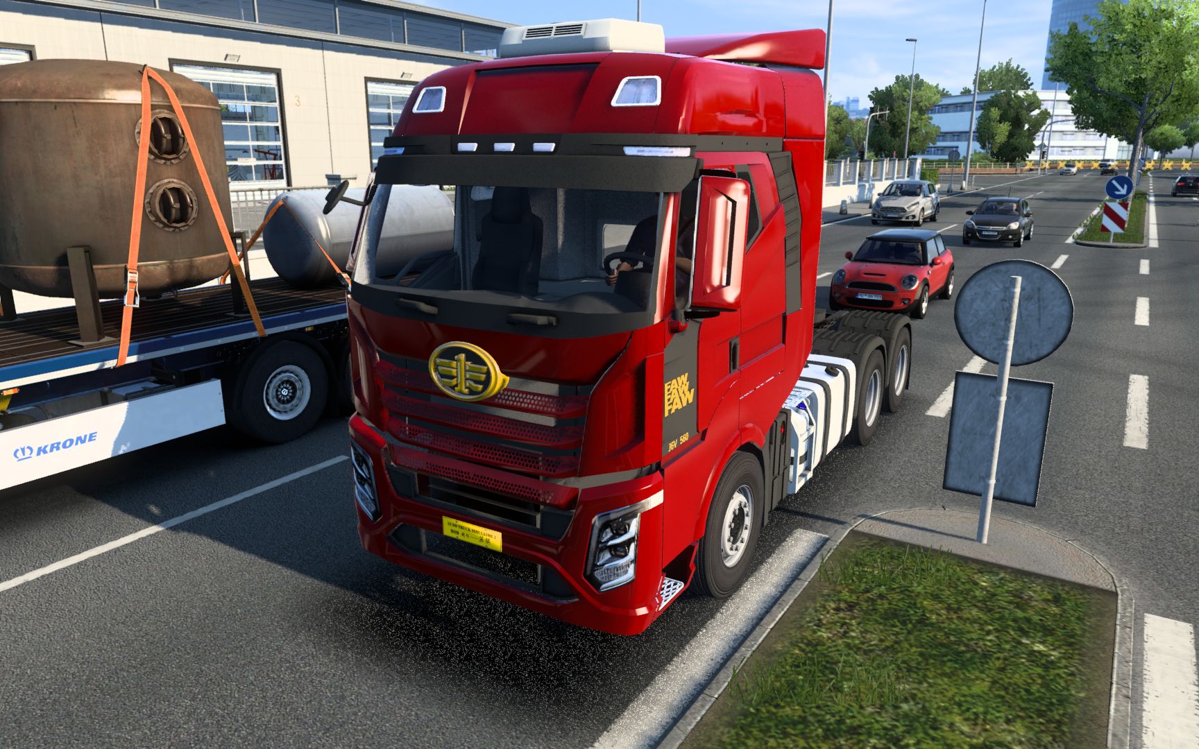 欧卡2:改进以后的解放j6v上路测试