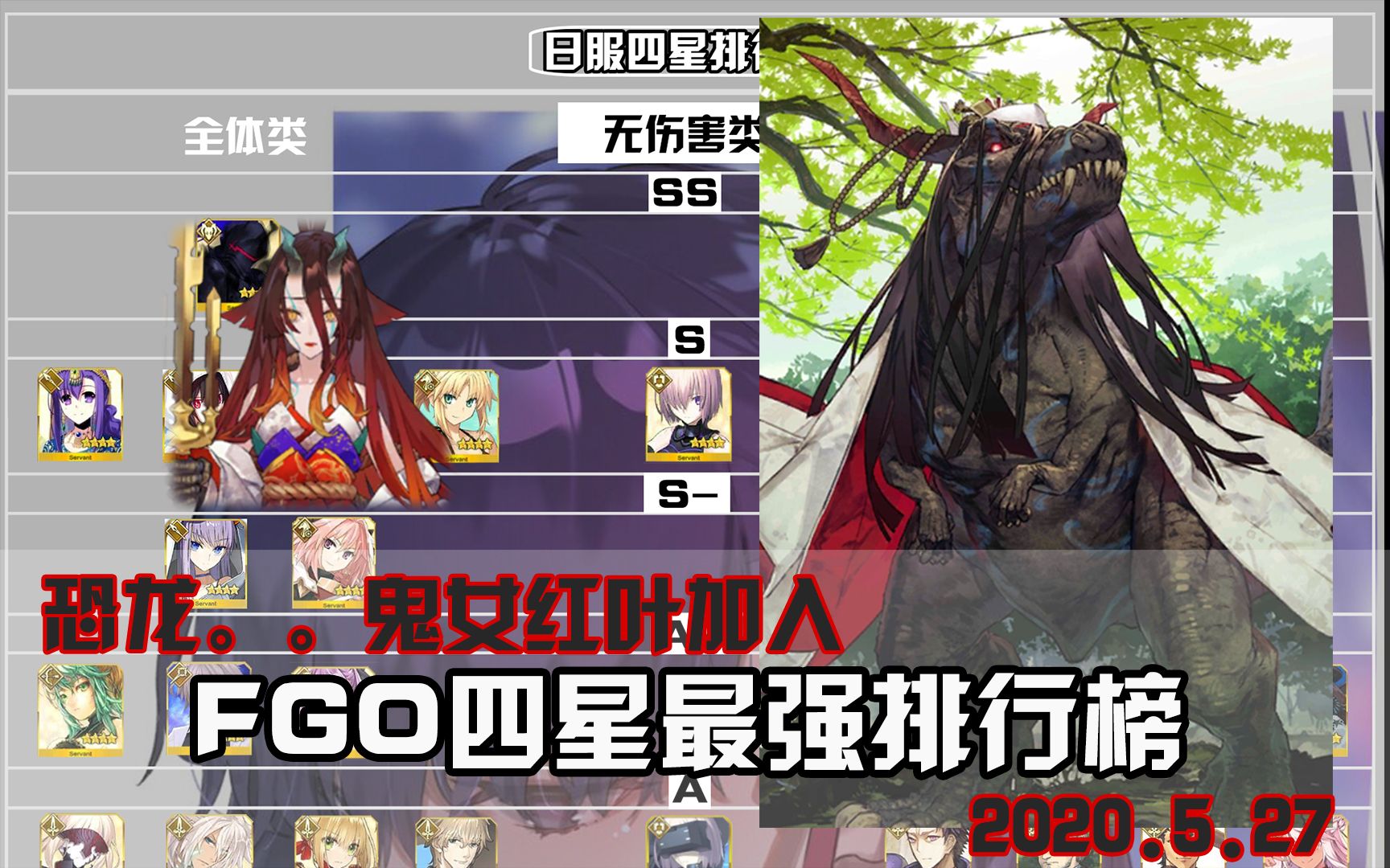 【FGO】四星最强排行榜 恐龙..异物..鬼女红叶加入!(2020527)哔哩哔哩bilibili