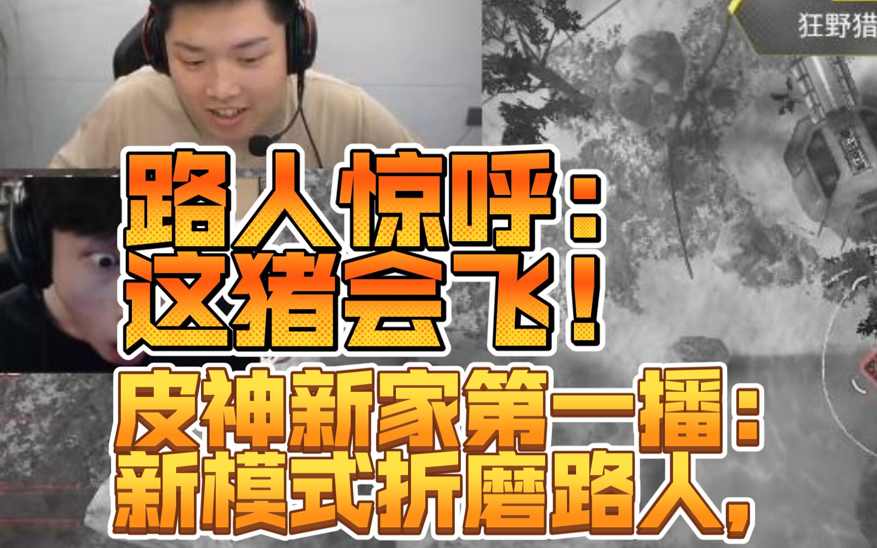 皮神回家第一播:新模式折磨路人,路人惊呼:这猪会飞!