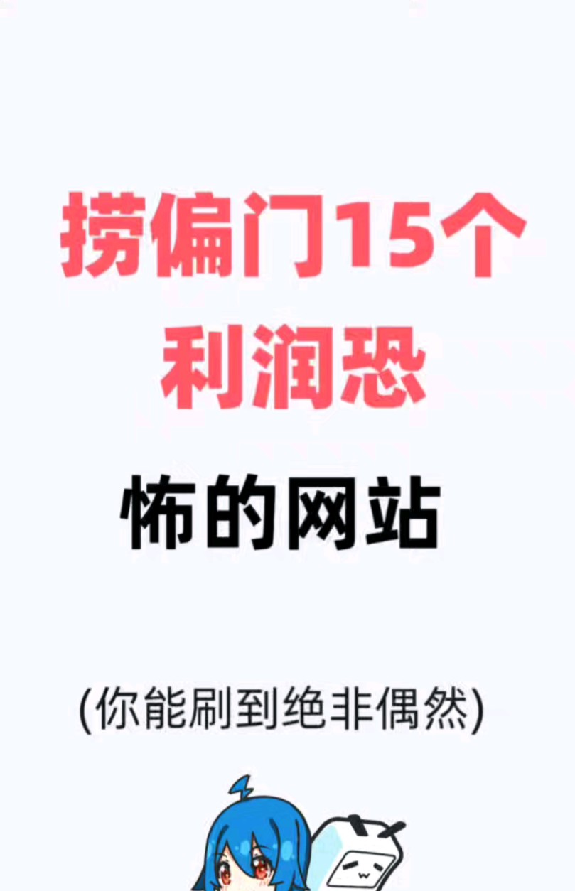 捞偏门12个利润恐怖的网站,快收藏一会删.哔哩哔哩bilibili