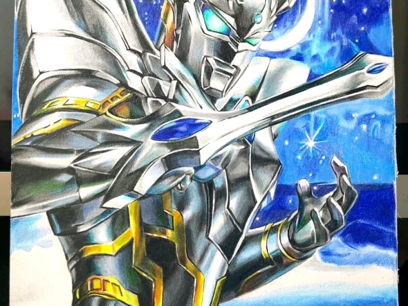 终极赛罗闪耀彩铅素描教学