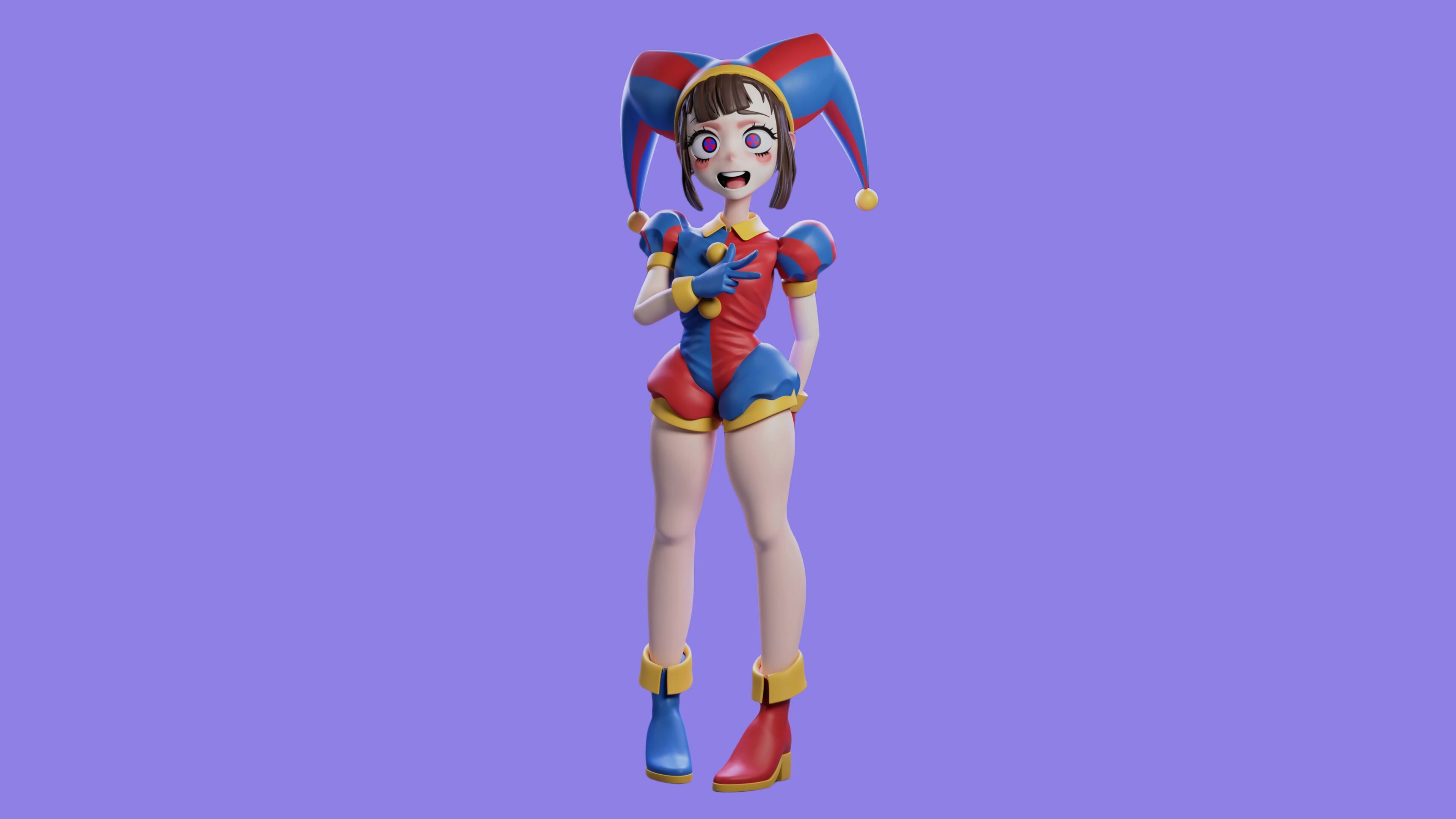 这个小丑潮玩手办建模打几分?