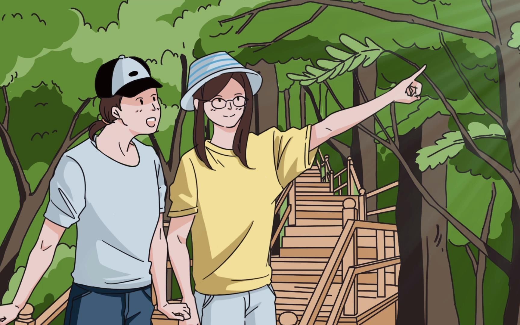 手绘东莞观音山,绿水青山中亲近自然