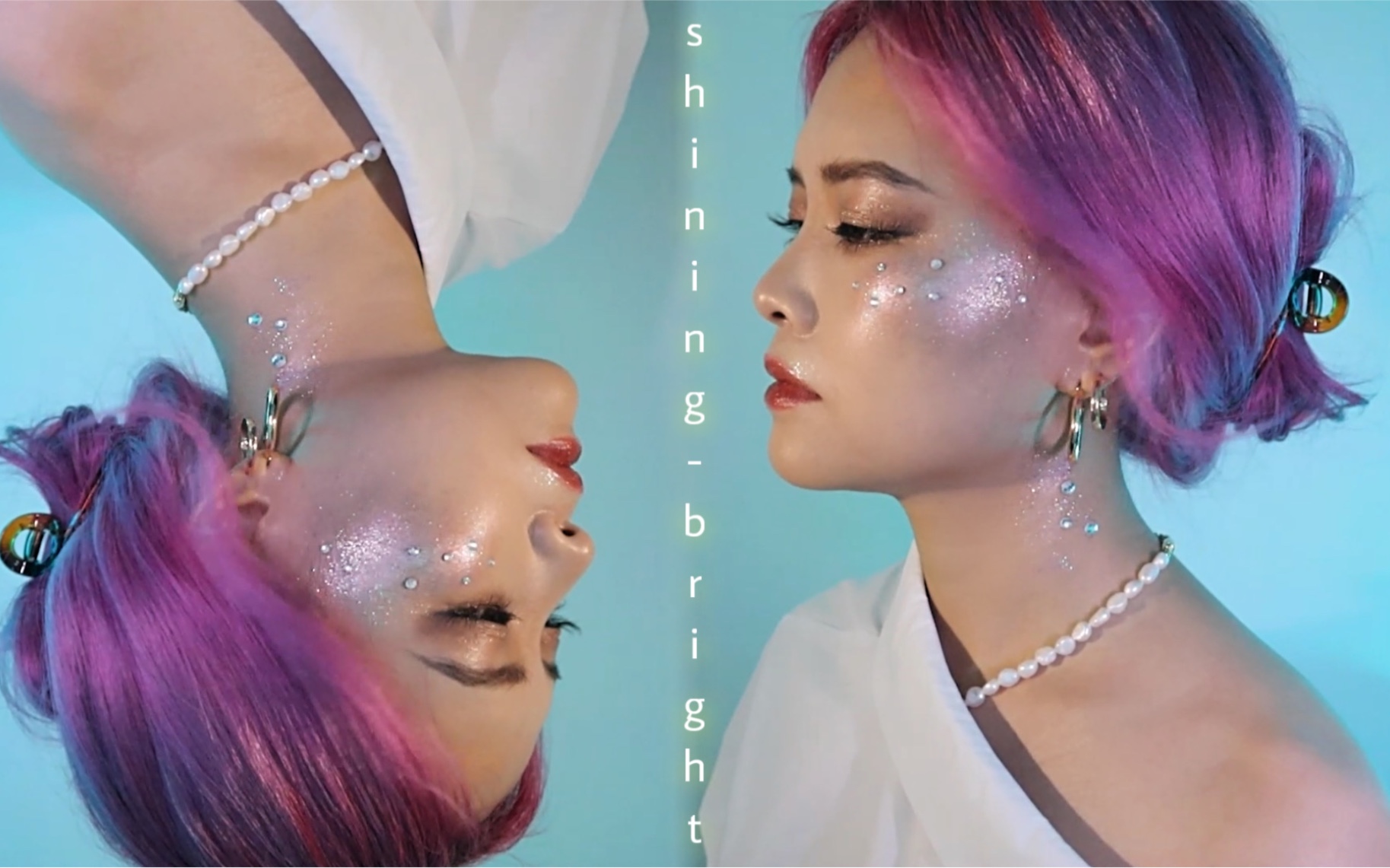 shining bright水钻湿面|迷醉氛围感|利路修时尚先生灵感创意妆_哔哩