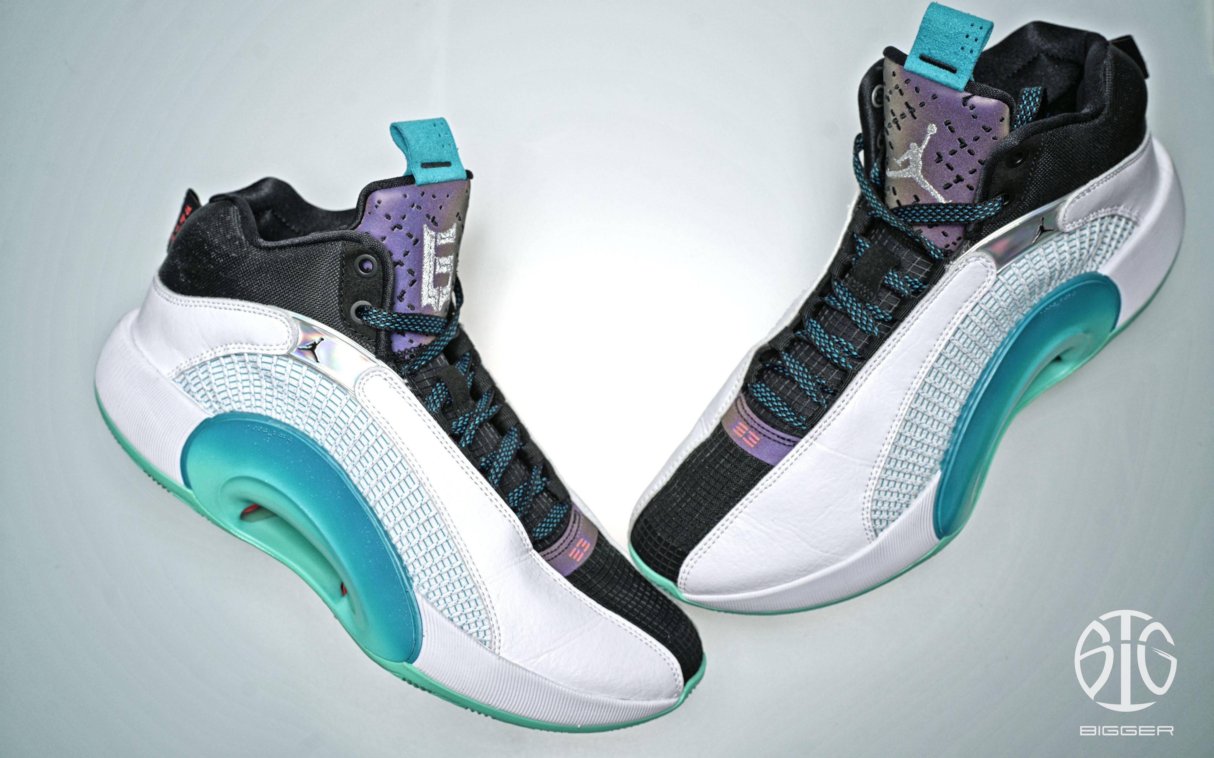 [bigger开箱]鞋舌居然能发光?aj35新配色"郭艾伦"全网首发开箱!