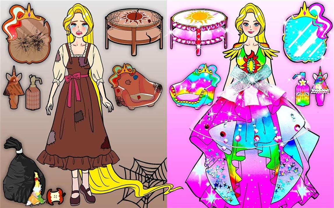 纸娃娃动画:长发被同学嫌弃流浪街头,诚实打动独角兽人生逆袭